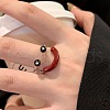 Alloy Smiling Face Cuff Rings FS-WG46EE5-01-4
