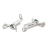 Brass & Glass & Cubic Zirconia Pendants KK-G468-46P-2