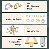 48Pcs 12 Styles 201 Stainless Steel Stud Earring Findings EJEW-TA0001-06-4