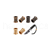  6Pcs 3 Colors Outdoor EDC Tool Brass Parachute Rope European Beads KK-NB0003-72B-7