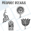 FIBLOOM 8 Pairs 8 Style Alloy Bell Chandelier Earrings Set EJEW-FI0002-93-3