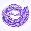 Two Tone Crackle Glass Beads Strands CCG-Q002-8mm-A99-2