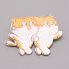 Double Tiger Chinese Zodiac Acrylic Brooch JEWB-WH0022-08-1