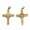 Brass Micro Pave Clear Cubic Zirconia Pendants ZIRC-J025-35G-2