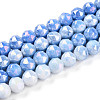 Electroplate Glass Beads Strands GLAA-N010-8mm-02-4