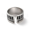 304 Stainless Steel Enamel Cuff Rings for Men RJEW-M171-35P-3
