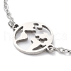 Tarnish Resistant 201 Stainless Steel Link Bracelets with Cable Chains BJEW-P297-01P-C-2