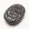 Carved Natural Ice Rainbow Obsidian Pendants G-G660-40-2