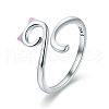 Adjustable 925 Sterling Silver Enamel Finger Cuff Rings RJEW-FF0007-19AS-1