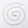 304 Stainless Steel Cable Chain Necklaces MAK-N016-19P-2