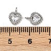 304 Stainless Steel Micro Pave Cubic Zirconia Charms STAS-K302-01F-P-3