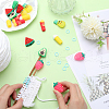 SUNNYCLUE 18Pcs Fruit Chips Ice Cream Cartoon Style Silicone Knitting Needle Stopper AJEW-SC0002-33-3