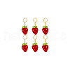 6Pcs Handmade Crochet Wool Strawberry Keychains KEYC-NB00003-7