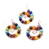 Natural & Synthetic Mixed Gemstone Big Pendants PALLOY-JF01475-1