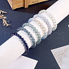 6Pcs 6 Styles 8mm Glass Round Beaded Stretch Bracelet Sets BJEW-TAC0024-7
