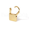 Simple S925 Sterling Silver Lock Hoop Earrings AO0000-5