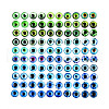100 Pcs 50 Style Glass Cabochons GLAA-WH0022-87-01-1