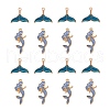 50Pcs 2 Style Alloy Enamel Pendants ENAM-LS0001-10LG-2