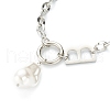 Acrylic Imitation Pearl Pendant Necklaces NJEW-L458-081-4