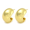 Rack Plating C-Shaped Brass Stud Earrings for Women EJEW-G410-55G-1