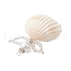 Clam Shell Pendants PALLOY-MZ00718-02-3