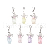 Angel Glass Pearl Round Bead Pendant Decorations HJEW-JM03334-2