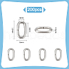 Unicraftale 200Pcs 304 Stainless Steel Linking Rings STAS-UN0060-35-3