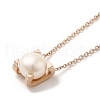 Natural Pearl Pendant Necklace with 304 Stainless Steel Chains NJEW-K255-03KCG-2