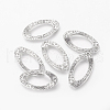 Vintage Look Tibetan Alloy Antique Silver Plated Oval Links connectors X-LF10446Y-NF-1