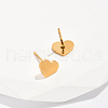Stainless Steel Heart Stud Earrings CE5894-3