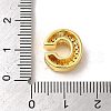 Brass Micro Pave Clear Cubic Zirconia Charms ZIRC-C009-01G-C-3