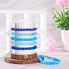 6Pcs 6 Styles 8mm Glass Round Beaded Stretch Bracelet Sets BJEW-TAC0021-8
