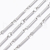 Real Platinum Brass Bar Link Chains CHC-R126-13P-2