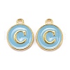 Golden Plated Alloy Enamel Charms ENAM-S118-04C-1