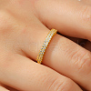 Simple 925 Sterling Silver Micro Pave Cubic Zirconia Finger Rings ZH6769-2-7