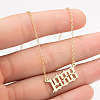 1988 Birth Year Number 201 Stainless Steel Pendant Cable Chain Necklaces FS-WGB5F08-04-1