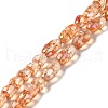 Electroplate Transparent Glass Beads Strand GLAA-G088-05-2