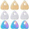 SUNNYCLUE 12Pcs 3 Colors 304 Stainless Steel Pendants STAS-SC0005-45-1