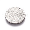 Non-Tarnish 304 Stainless Steel Textured Pendants X-STAS-I098-01-15mm-P-2