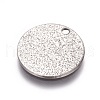 304 Stainless Steel Textured Pendants X-STAS-I098-01-15mm-P-2