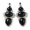 Natural Obsidian Pendants G-Q158-04N-1