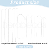 AHADERMAKER 12Pcs 10 Styles Steel Beading Needles with Hook for Bead Spinner TOOL-GA0001-88-2