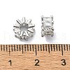 Rack Plating Brass Micro Pave Clear Cubic Zirconia Beads KK-U014-04P-2
