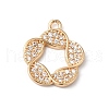 Brass Micro Pave Cubic Zirconia Pendants KK-C062-091G-1