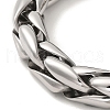 Non-Tarnish 304 Stainless Steel Chunk Wheat Chain Bracelets for Women Men BJEW-Q341-08P-2