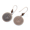 National Style Alloy Wood Dangle Earrings FS-WG6B91F-01-4