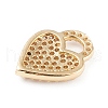 Brass Micro Pave Clear Cubic Zirconia Pendants X-ZIRC-L097-018G-3
