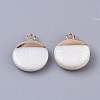 Electroplate Freshwater Shell Pendants X-SHEL-S276-61A-2