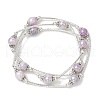 Electroplated Glass Stretch Bracelets BJEW-JB11614-4