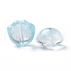 Transparent Spray Painted Glass Beads GLAA-I050-05A-3